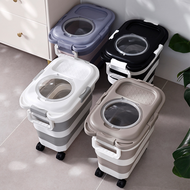 Spremnik za rižu — zatvoren, otporan na vlagu i štiti od insekata; Materijal: PP (PP+TPR+PET), Kapacitet: ≥10 L