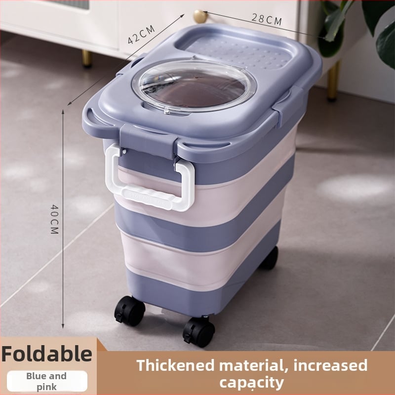 Spremnik za rižu — zatvoren, otporan na vlagu i štiti od insekata; Materijal: PP (PP+TPR+PET), Kapacitet: ≥10 L