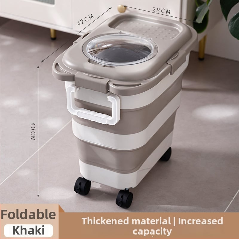 Spremnik za rižu — zatvoren, otporan na vlagu i štiti od insekata; Materijal: PP (PP+TPR+PET), Kapacitet: ≥10 L