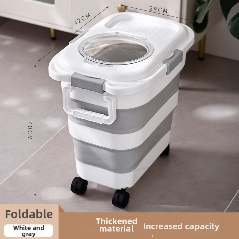 Spremnik za rižu — zatvoren, otporan na vlagu i štiti od insekata; Materijal: PP (PP+TPR+PET), Kapacitet: ≥10 L