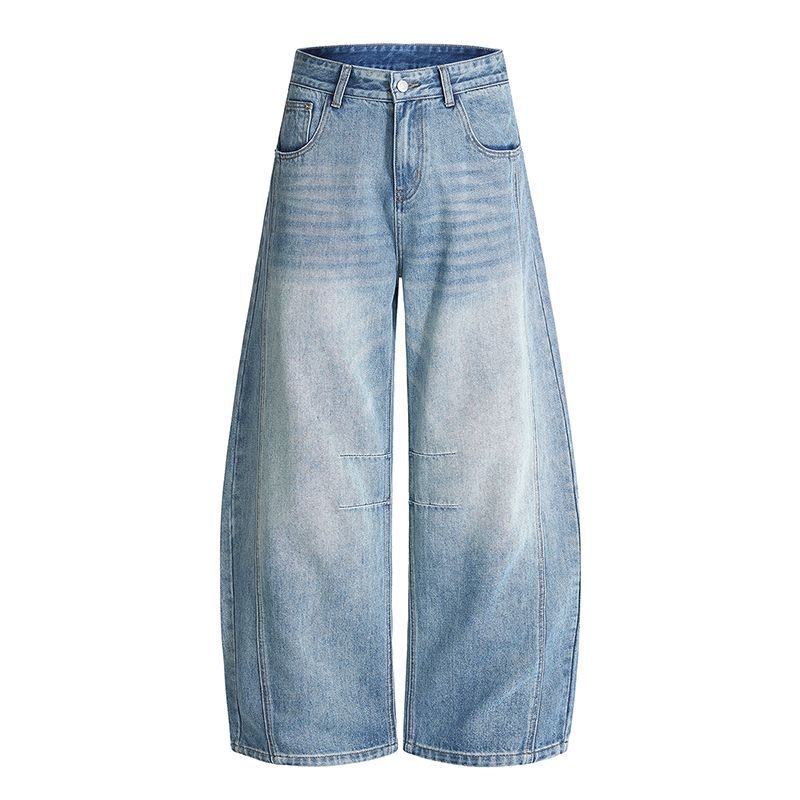 Scimitar traperice, vintage ravne krojenje, labav kroj, srednji pojas, zip zatvarač