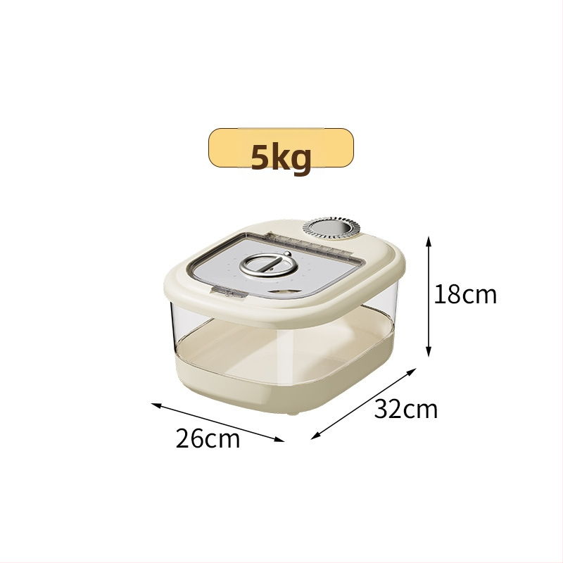 Posuda za skladištenje riže s rolom, zatvorena, otporna na vlagu i štetnike, prehrambene kvalitete, funkcija evidentiranja datuma, kapacitet preko 10 L