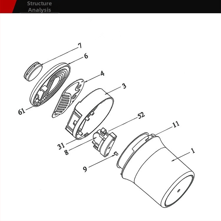 Τασάκι αυτοκινήτου με LED φως (LP-012 • Πλαστικό • Χύτευση • Lipin • 0.15 kg)
