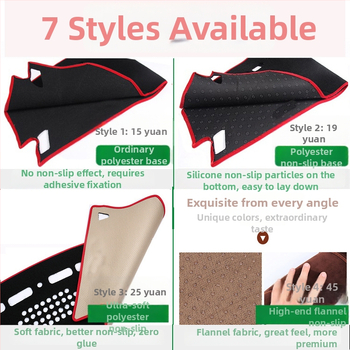 Podložka proti oslneniu palubnej dosky pre 24 modely Great Wall komerčných vozidiel — všetky ročné obdobia, materiál polyester protišmykové flanelové semiš koža, prispôsobenie k dispozícii, pôvod: Shandong, značka Windmill Rain Horse