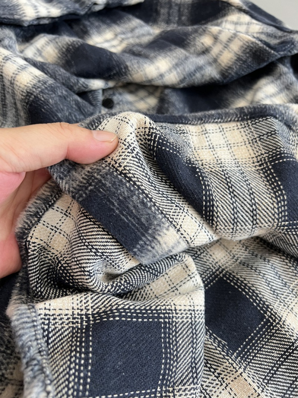 Ženska kapućasta košulja-jakna s poliesterom, slobodan kroj kardigan stila, prugasti/kockasti uzorak, dugi rukavi, srednja duljina