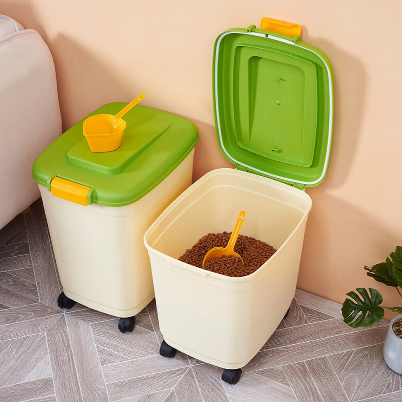 Zatvoreni spremnik za hranu kućnih ljubimaca, veliki kapacitet, plastični spremnik za pohranu hrane, otporan na vlagu i štetne insekte