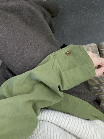 Ženska pamučna košulja s polo ovratnikom, dugi rukav, ležerna silueta, jednobojni uzorak, korejski casual dizajn