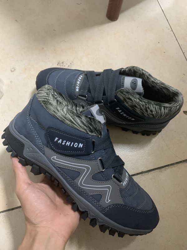 Unisex zimske tenisice za opuštanje, gornji dio od pamuka, nubuk vanjska stran, PU ulošak, ravna debela potplat