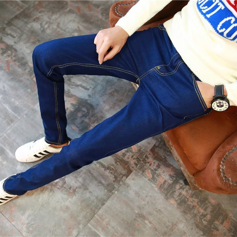 Traperice - korejski stil, uski kroj, srednji pojas, denim s 95% poliester