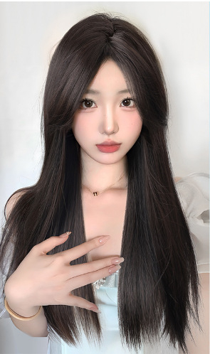 Ženska perika, duga kosa, pramenovi u obliku osmerokuta, vlakno otporno na visoku temperaturu, mehanizam obrade, stil Ruili