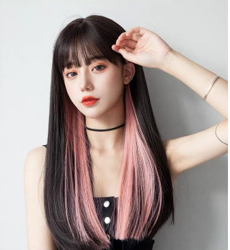 Ženska perika, duga kosa, pramenovi u obliku osmerokuta, vlakno otporno na visoku temperaturu, mehanizam obrade, stil Ruili