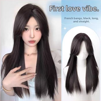 Ženska perika, duga kosa, pramenovi u obliku osmerokuta, vlakno otporno na visoku temperaturu, mehanizam obrade, stil Ruili