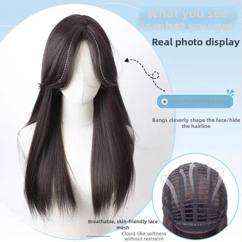 Ženska perika, duga kosa, pramenovi u obliku osmerokuta, vlakno otporno na visoku temperaturu, mehanizam obrade, stil Ruili