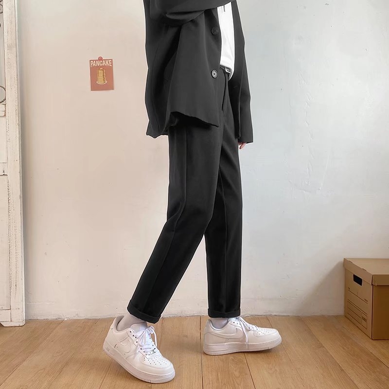 Jesenke muške cropped hlače u korejskom stilu, moderne slim-fit, casual ravnog kroja