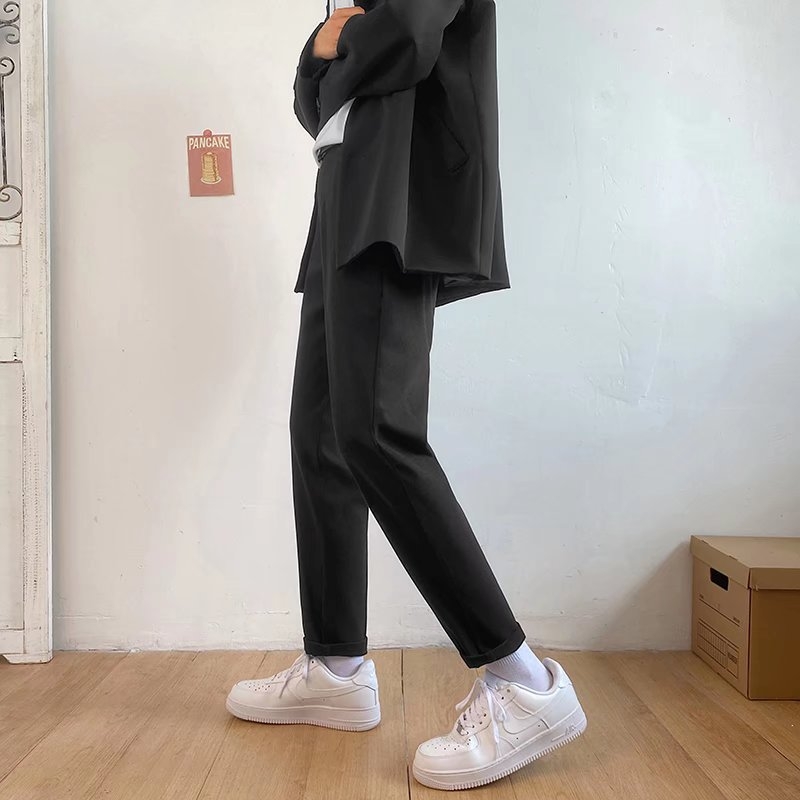 Jesenke muške cropped hlače u korejskom stilu, moderne slim-fit, casual ravnog kroja