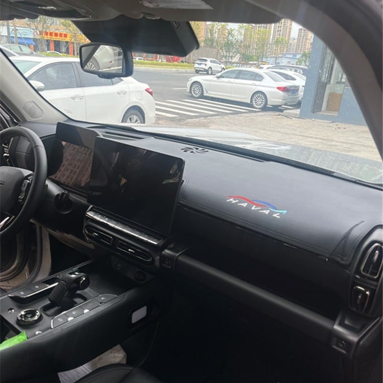 Mat za središnju konzolu i ploču zaslona za zaštitu od sunca i toplinsku izolaciju, materijal mikrovlakana koža, univerzalno za sve sezone, brend Foot Jie Long, tiskani logo