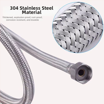 304 ανοξείδωτος συρμάτινος σωλήνας σύνδεσης για σύνδεση ανάμεσα σε θερμοσίφωνα και βρύσης WC, σπειροειδής εγκατάσταση, ονομασική πίεση 1.2, 100°C