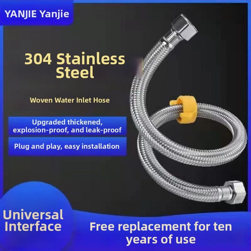 304 ανοξείδωτος συρμάτινος σωλήνας σύνδεσης για σύνδεση ανάμεσα σε θερμοσίφωνα και βρύσης WC, σπειροειδής εγκατάσταση, ονομασική πίεση 1.2, 100°C