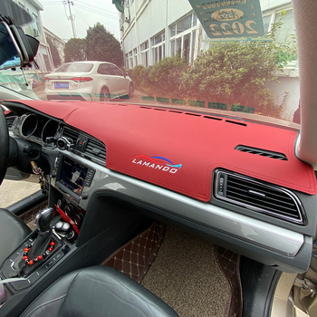 Kožni mat za središnju kontrolnu ploču automobila, univerzalno za sve sezone, Foot Jie Long, s tiskanim logom.