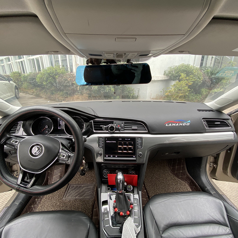 Kožni mat za središnju kontrolnu ploču automobila, univerzalno za sve sezone, Foot Jie Long, s tiskanim logom.