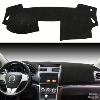 Kryt palubnej dosky Mazda 6 2009-2013 s flanelovým svetelným ochranným vankúšom, polyester-silikón materiál, všetky ročné obdobia, tlač loga, prispôsobiteľný