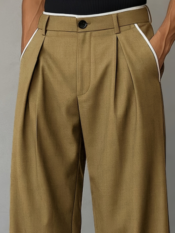 Muške casual hlače, ravni kroj, visoki pojas, mikroelastična tkanina