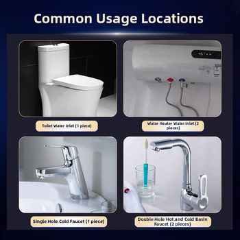 Ανοξείδωτος σωλήνας εισόδου νερού 304, πλεγμένος, σύνδεση με σπείρωμα, διπλή κεφαλή, εγκατάσταση στριφτή, πίεση ονομαστική 1, θερμοκρασία λειτουργίας 4