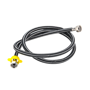 Ανοξείδωτος σωλήνας εισόδου νερού 304, πλεγμένος, σύνδεση με σπείρωμα, διπλή κεφαλή, εγκατάσταση στριφτή, πίεση ονομαστική 1, θερμοκρασία λειτουργίας 4