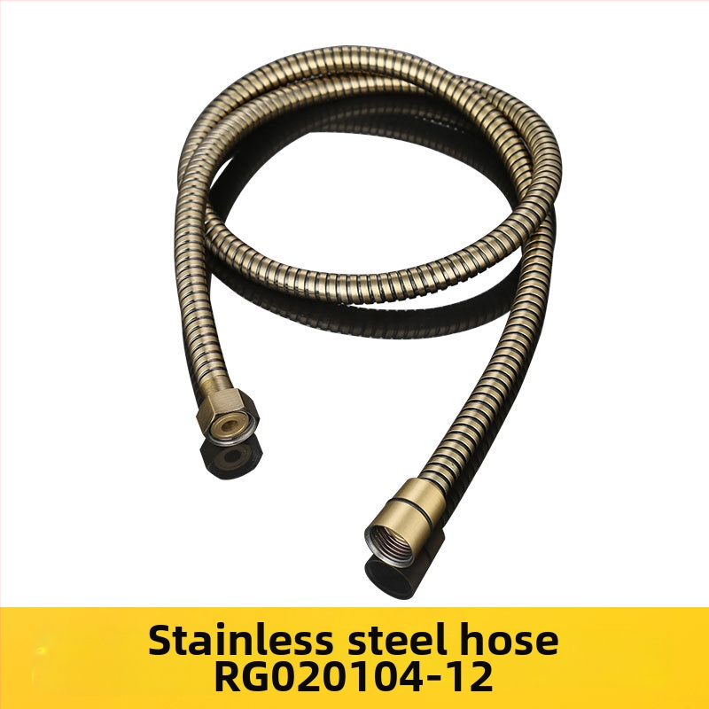 Ανοξείδωτος σωλήνας ντους, μοντέλο RG020101, ονομαστική πίεση 1.6, εύρος θερμοκρασίας 0-100°C, βιδωτή σύνδεση