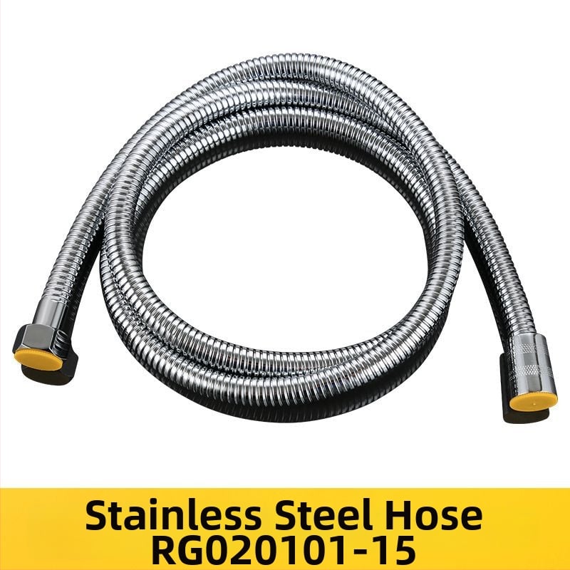 Ανοξείδωτος σωλήνας ντους, μοντέλο RG020101, ονομαστική πίεση 1.6, εύρος θερμοκρασίας 0-100°C, βιδωτή σύνδεση