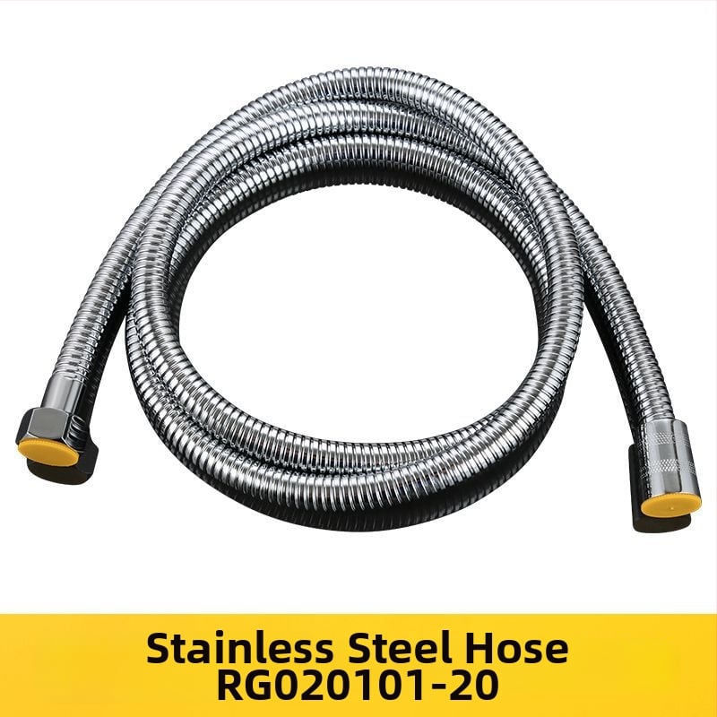 Ανοξείδωτος σωλήνας ντους, μοντέλο RG020101, ονομαστική πίεση 1.6, εύρος θερμοκρασίας 0-100°C, βιδωτή σύνδεση