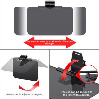 Automobilski vizir protiv blještanja s ogledalom dan/noć, snap-in ugradnja, plastika