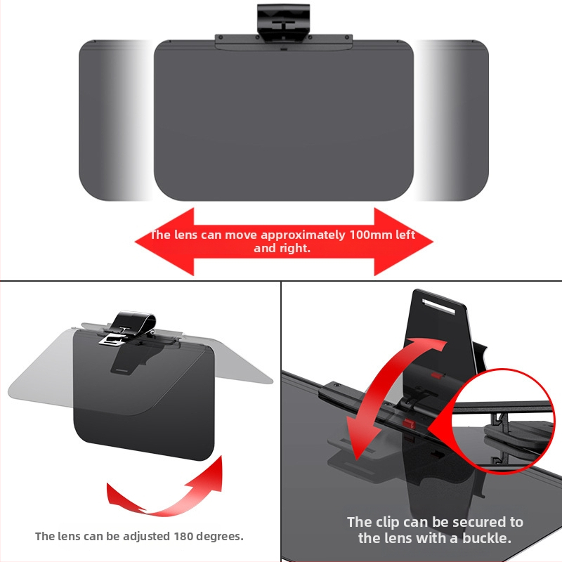 Automobilski vizir protiv blještanja s ogledalom dan/noć, snap-in ugradnja, plastika