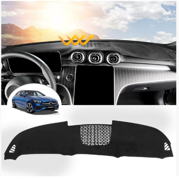 Mat ploče Mercedes-Benz C-Class (21-23) – pliš materijal, uzorak s logom marke, protuklizna, zaštita od sunca