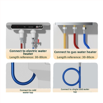 Σωλήνας εισόδου από ανοξείδωτο χάλυβα 304 για αεριοθερμαντήρα – 0,6 MPa, 0–90 °C, εγκατάσταση τύπου με κουμπί, μοντέλο 2024-2-22
