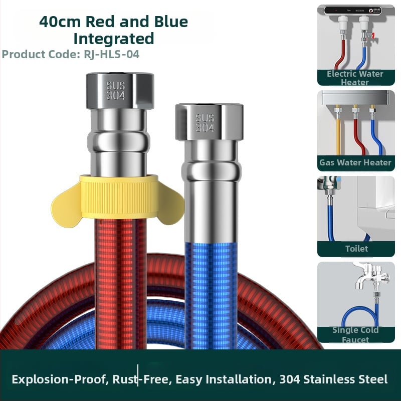 Σωλήνας εισόδου από ανοξείδωτο χάλυβα 304 για αεριοθερμαντήρα – 0,6 MPa, 0–90 °C, εγκατάσταση τύπου με κουμπί, μοντέλο 2024-2-22