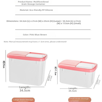 Kutija za pohranu riža, PP plastika prehrambene kvalitete, zatvorena, otporna na vlagu i insekte, kapacitet 10 L