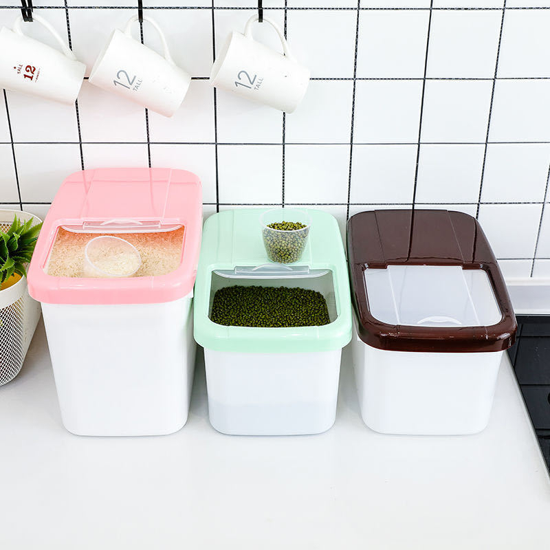 Kutija za pohranu riža, PP plastika prehrambene kvalitete, zatvorena, otporna na vlagu i insekte, kapacitet 10 L