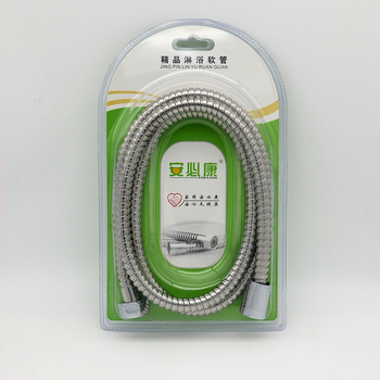 Ντους σωλήνας με σώμα από ανοξείδωτο χάλυβα και παξιμάδι ABS, μοντέλο Μικρό διπλό κούμπωμα, ονομαστική πίεση 0,1-5 MPa, θερμοκρασία λειτουργίας 1-80 °C, σύνδεση με βιδωτή εγκατάσταση