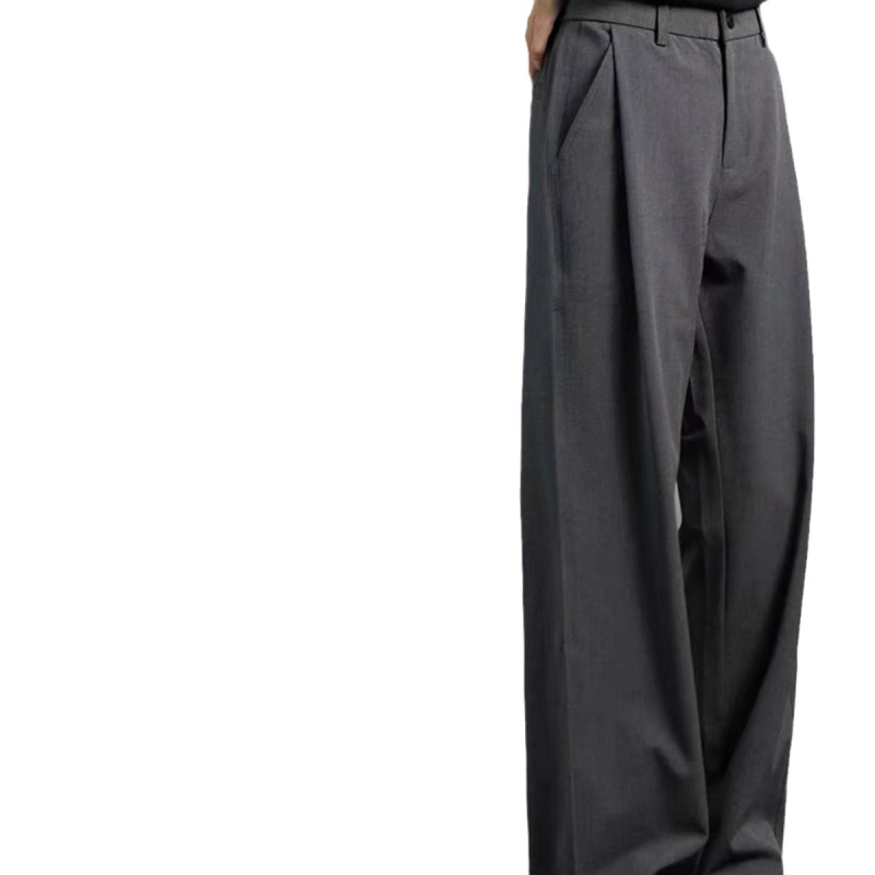 Muške hlače — široka silueta, polyester, zima, 2024