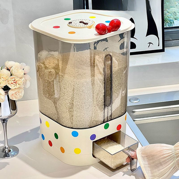 Kutija za skladištenje riže s pritiskom automatskog doziranja, otporna na insekte, prašinu, plastična