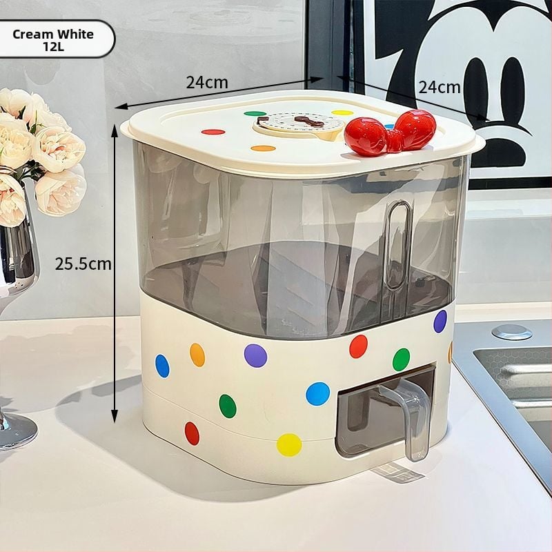 Kutija za skladištenje riže s pritiskom automatskog doziranja, otporna na insekte, prašinu, plastična