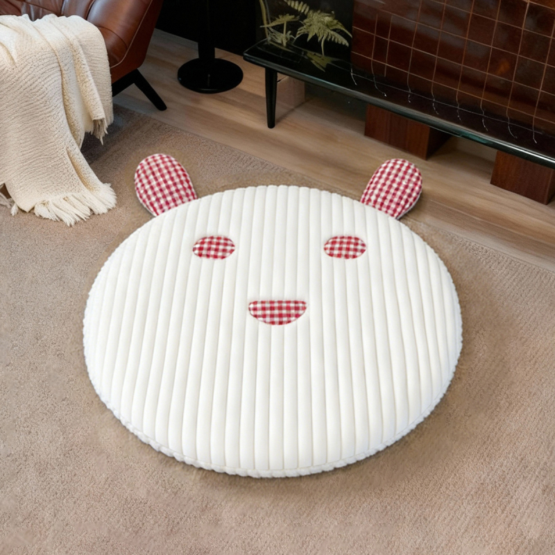 Κύκλικός θερμαινόμενος πάτος για κατοικίδια με κέντημα, πλένεται στο πλυντήριο, χειμερινή χρήση