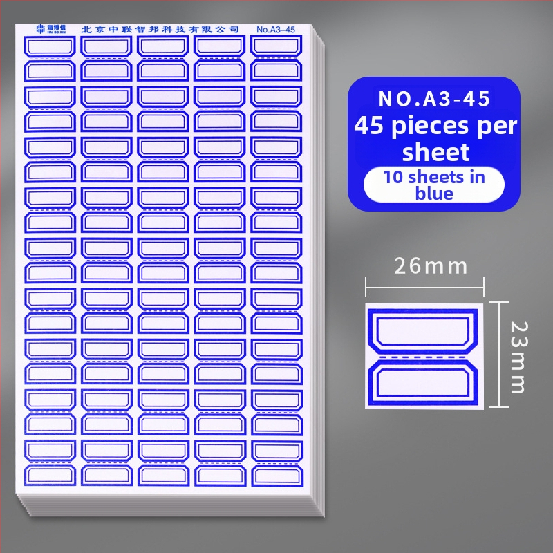 Haiboxin Samoljepljive etikete, ljepilo koje se ne suši, model A1-30, etikete s ručno napisanim imenima