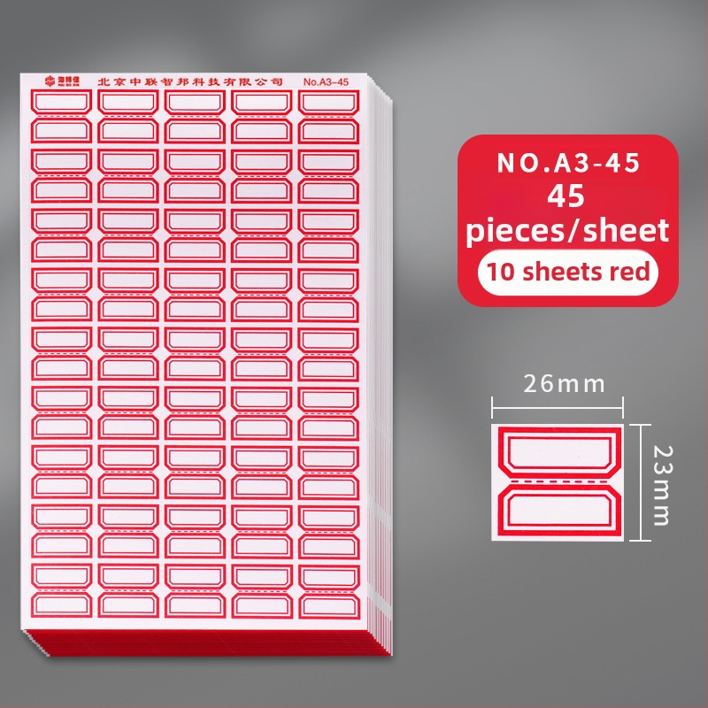 Haiboxin Samoljepljive etikete, ljepilo koje se ne suši, model A1-30, etikete s ručno napisanim imenima