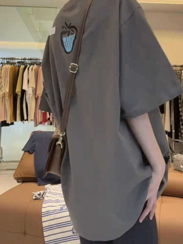 Majica s anime printom, Harajuku stil, široka silueta, 95% pamuk, kratki rukavi