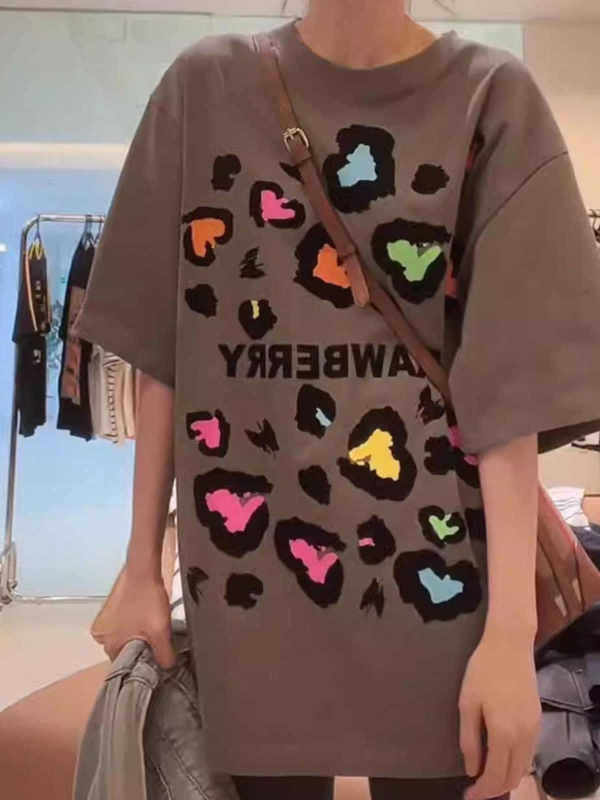 Majica s anime printom, Harajuku stil, široka silueta, 95% pamuk, kratki rukavi