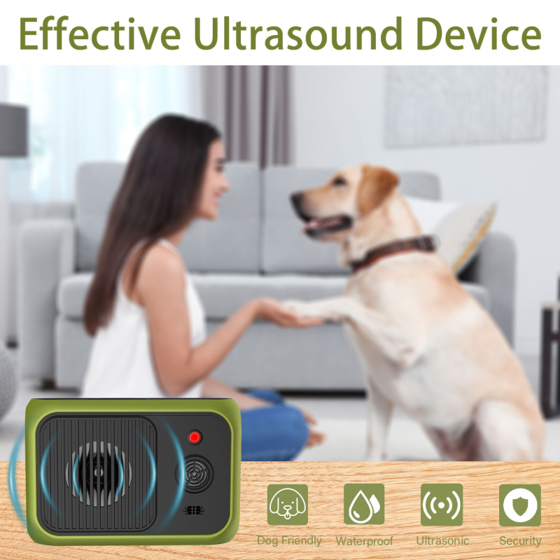 Kültéri ugatás elleni eszköz, intelligens kutyatréner és kutyarepeller, műanyag kivitel