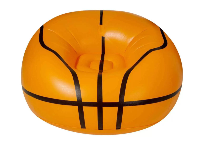 Naduvani PVC košarkaški kauč, za 1 osobu, dimenzije 110 × 80 cm, materijal PVC, nosivost 90 kg