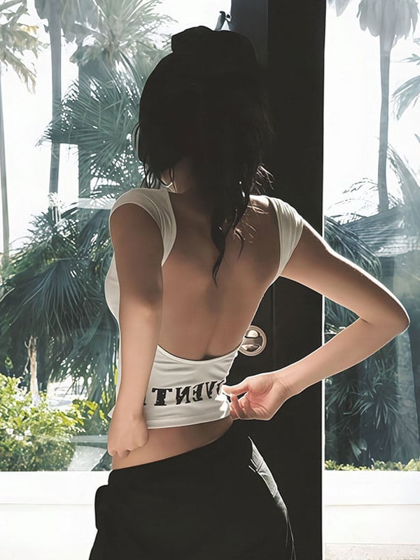 Női póló szöveges nyomással, pamut-elasztán keverék, kerek nyakú, rövid ujjú, szűk fazon